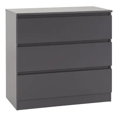 (Grey) Malvern Drawers Chest in Black/Grey/White/Oak