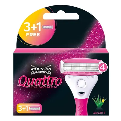 Wilkinson Sword Quattro for Women razor blades for ladies razors, + pieces