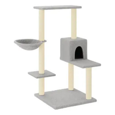 (light grey) vidaXL Cat Tree Cat Tower with Sisal Scratching Posts Activity Centre Cream