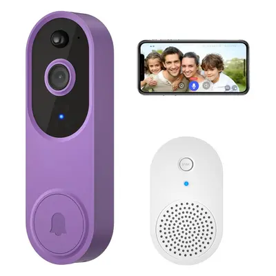 Video Doorbell Camera Wireless Way Audio, Ring Chime Included, Smart Human Motion Detection, HD 