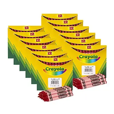 Bulk Crayons Red Regular Size Per Box Boxes