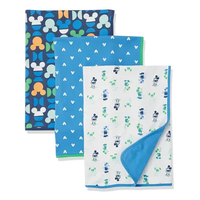 Disney | Marvel | Star Wars Boys' Swaddle Blankets, Pack of 3, 3-pack Mickey Oh Boy, One Size