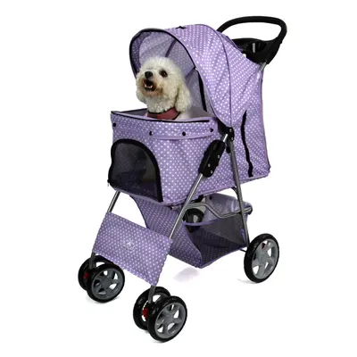 Pet Dog Puppy Stroller Pram Pushchair in Purple