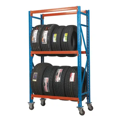 Sealey 2-Level Mobile Tyre Rack 200kg Capacity Per Level STR007