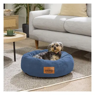 (Navy, Small) Paws for Slumber Donut Pet Bed