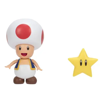 Super Mario 4-Inch Acation Figures Toad with Star