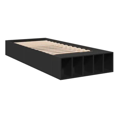 vidaXL Bed Frame Bed Base Mattress Foundation Black 100x200 cm Engineered Wood