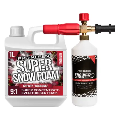 (Cherry x 1L, x Pro-Kleen Karcher Lance) Super Concentrate Snow Foam Car Shampoo Kits