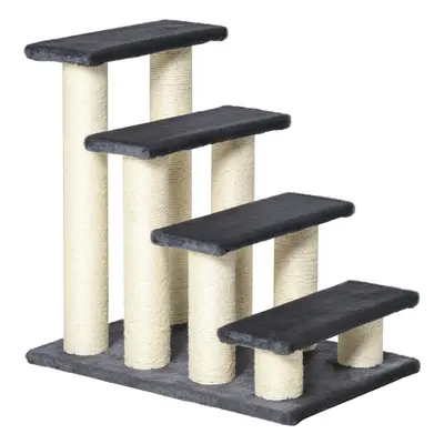 PawHut Dog Steps for Bed Step Pet Stairs ladder for Dog Cat Scratch Post Grey