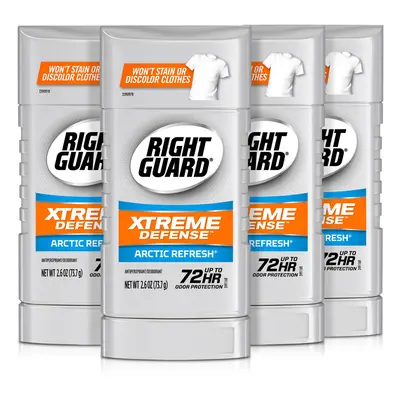 Right guard Xtreme Defense Antiperspirant Deodorant Invisible Solid Stick, Arctic Refresh, Ounce