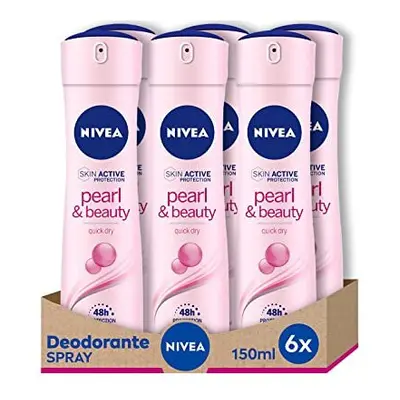 Nivea Pearl & Beauty Women's Deodorant Spray in Pack of x ml with Pearl Extracts for Bright and 