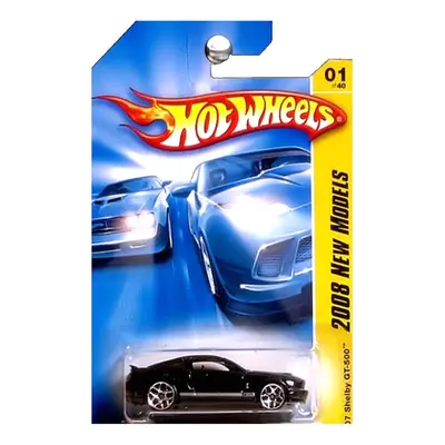 Hot Wheels 001 New Models '07 Shelby GT-500 Black GT 2008 1:64 Scale