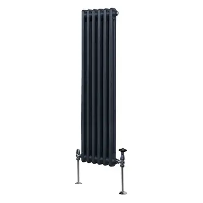 (1500mm x 292mm, Grey) Traditional Column Radiator Heater