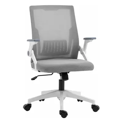 Vinsetto Mesh Office Chair for Home with Lumbar Support, Flip-up Arm, Wheels