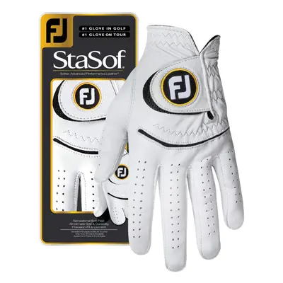 FootJoy Women's StaSof Golf Glove White Medium Worn on Left Hand