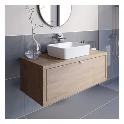 Bathroom Wall Hung Vanity Unit Sink Cabinet Wash Basin Storage Drawer 1100mm