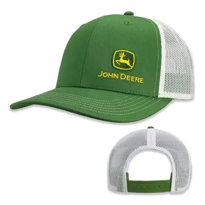 John Deere Green White Mesh Moline Fit Cap Embroidered Side Logo H