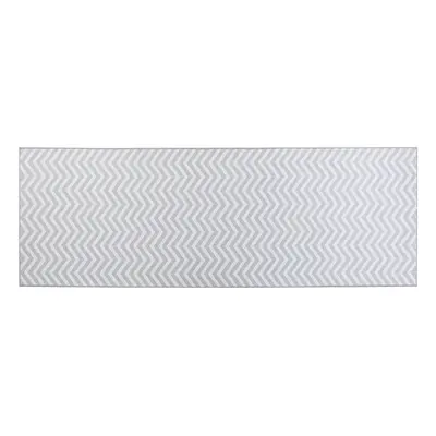 Runner Rug x cm White and Grey SAIKHEDA