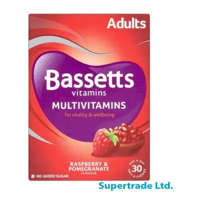 Bassetts Raspberry & Pomegranate Adults Multivitamins Vtamin - Chewies X