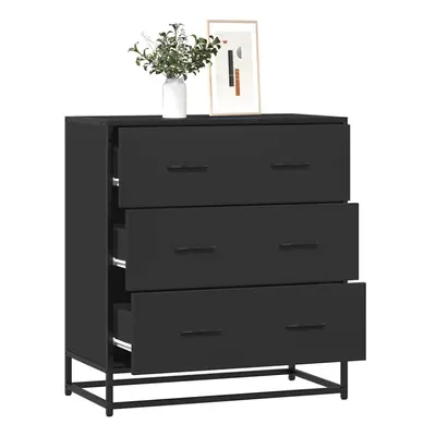 vidaXL Sideboard Black 68x35x76 cm Engineered Wood and Metal