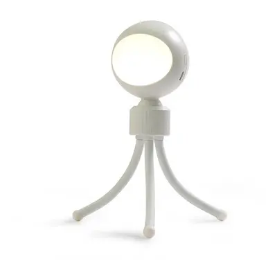 (White) LED Night Light Sound Control Dimmable USB Rechargeable Lamp For Bedroom Cabinet