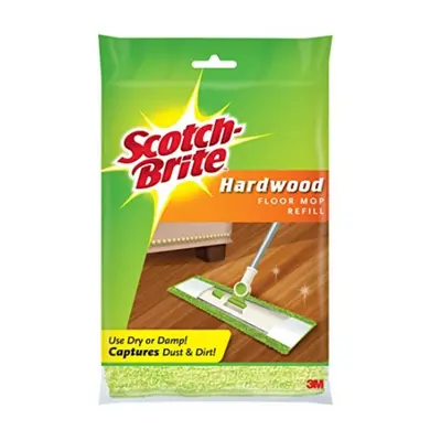 Scotch-Brite Microfiber Hardwood Floor Mop Refill, Mop Head Refill