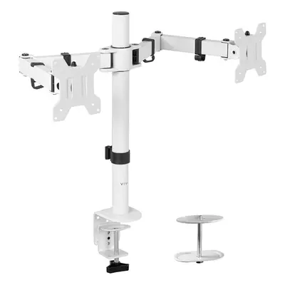 VIVO Dual Monitor Desk Mount, Heavy Duty Fully Adjustable Stand, Fits LCD LED Screens up to inch