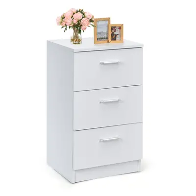 Bedside Cabinet Drawers Easy Assembly for Bedroom Study Room White