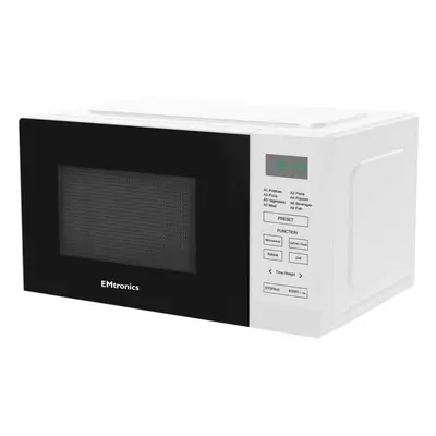 EMtronics Litre White 700W Microwave With 800W Grill, Timer and Preset Menu