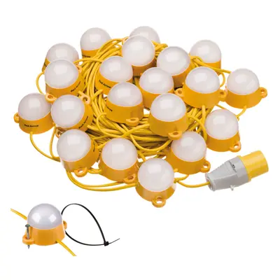 (50m) 110V LED Festoon Site Lighting Interconnectable 6500K