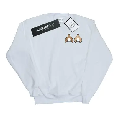 (XL, White) Disney Mens Chip N Dale Backside Breast Print Sweatshirt