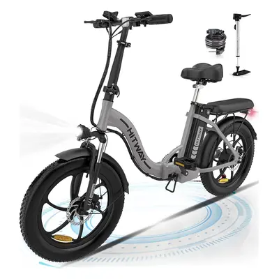 (Grey) HITWAY BK6S Folding Electric Bike 20"