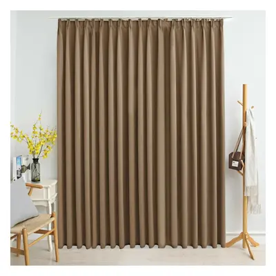 vidaXL Blackout Curtain with Hooks Taupe Blind Drape Window Curtain Covering