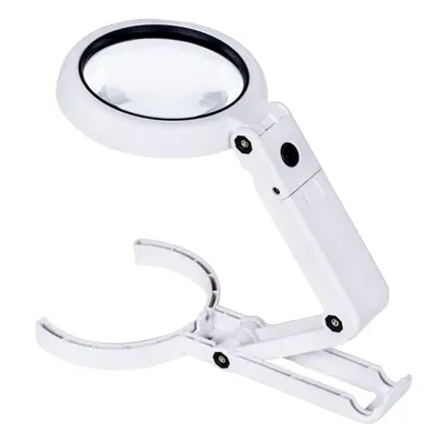 Handheld Portable Foldable Lamp Illuminated Magnifier 5X 11X Magnifying Table LED Lights Loupe M