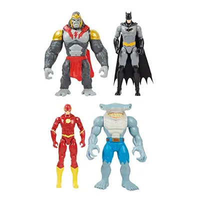 Comics, Batman vs. Gorilla Grodd 4-Pack, 30-cm Action Figures (Batman, The Flash, Gorilla Grodd,