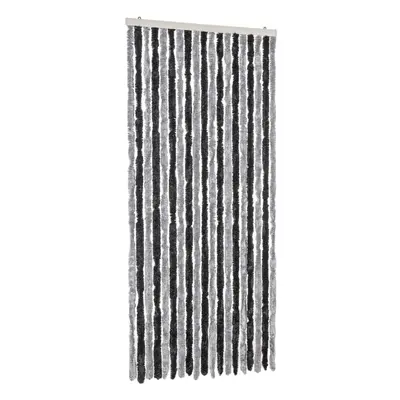 (grey and black, x cm) vidaXL Fly Curtain Door Curtain Fly Screen Fly Blind Insect Curtain Cheni