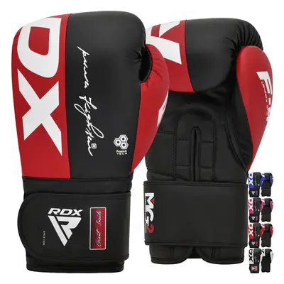 (Red, 12OZ) RDX Boxing Gloves Maya Hide Leather