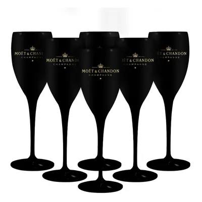 Moet & Chandon Black Champagne Flutes [x6]