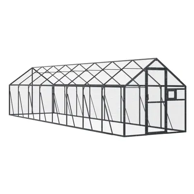 (anthracite, 1.79 x x 1.85 m) vidaXL Aviary Outdoor Bird Cage Walk In Chicken Run Coop Silver Al