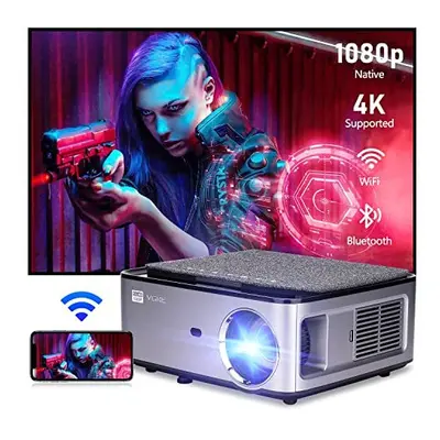 WiFi Bluetooth Projector 4K ,VGKE T28 ANSI Lumen Portable Projector Native 1080P Full HD Android