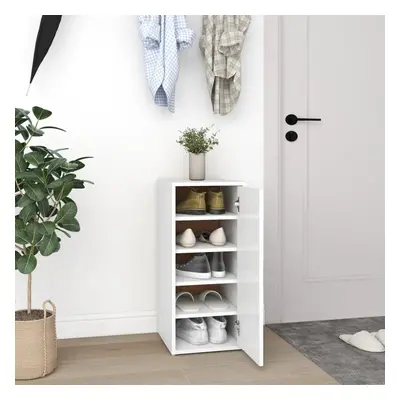 vidaXL Shoe Cabinet White Chipboard Household Shoe Storage Shelf Rack Set