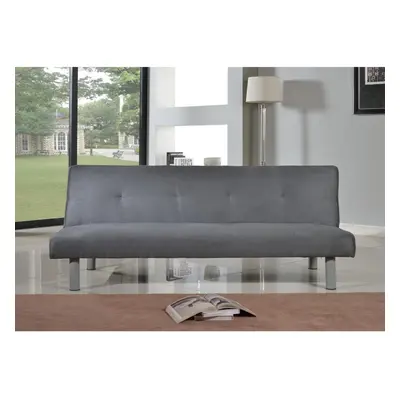 (Grey) Byron Faux Suede Sofa Bed