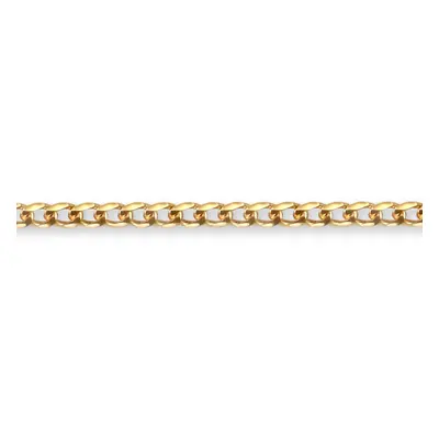 (18) Jewelco London Unisex Solid 9ct Yellow Gold Flat Curb 1.5mm Gauge Pendant Chain Necklace - 