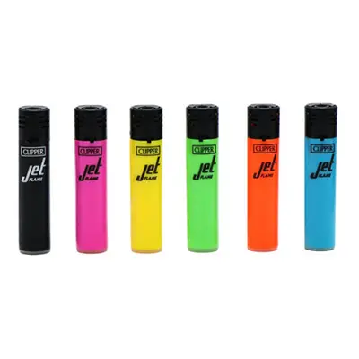 24 Clipper CKJ11RH Classic Large Electronic Jet Flame Shiny Colours Lighters - CKJ1B002UKH