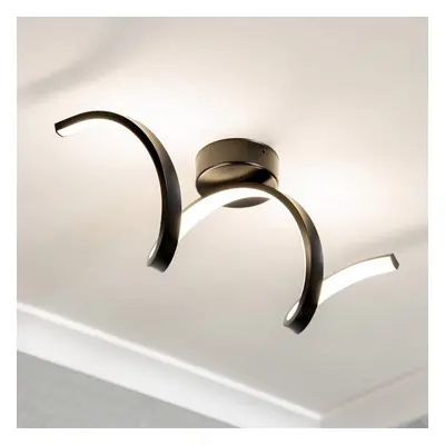 ValueLights Infinity Black Single Twist IP44 Integrated LED Wall Light