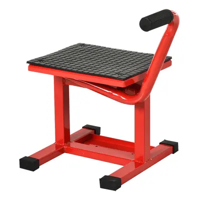 DURHAND Steel Motorbike Jack Lift Rubber Platform Crank Lift Manual Repair Table