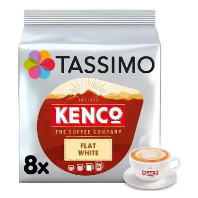 Tassimo Kenco Flat White Coffee Pods (Pack of 5, Total Coffee Capsules)