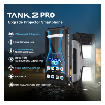 New Tank PRO Projector Phone 6.79" 16GB+256GB 100MP 23800mAh Unlocked