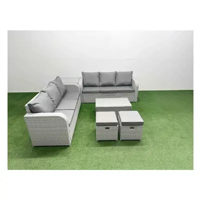 Fimous Outdoor Garden Furniture Sets Seater Wicker Rattan Furniture Sofa Sets with high Back Lou