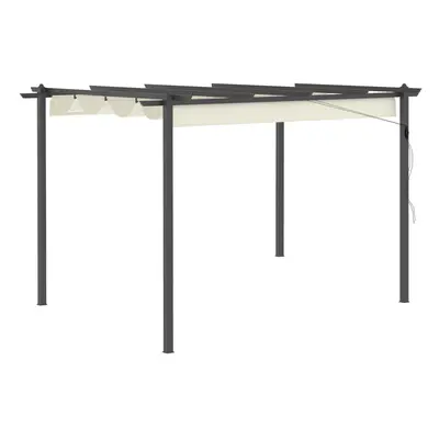 Outsunny x 3(m) Aluminium Pergola Gazebo Garden Shelter w/ Retractable Roof